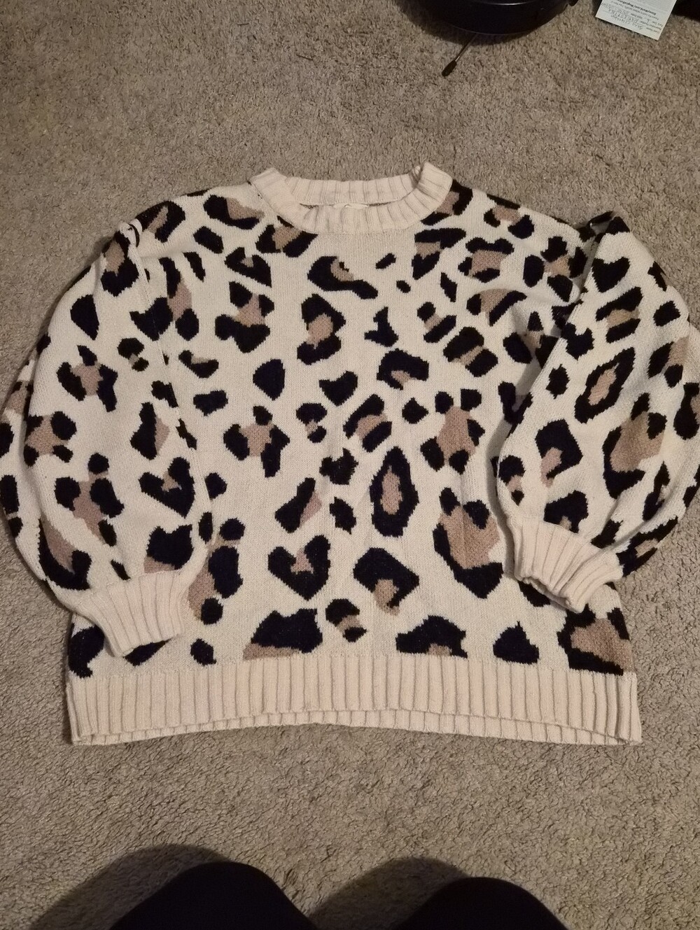Womens S leopard sweater Pink Lily boutique